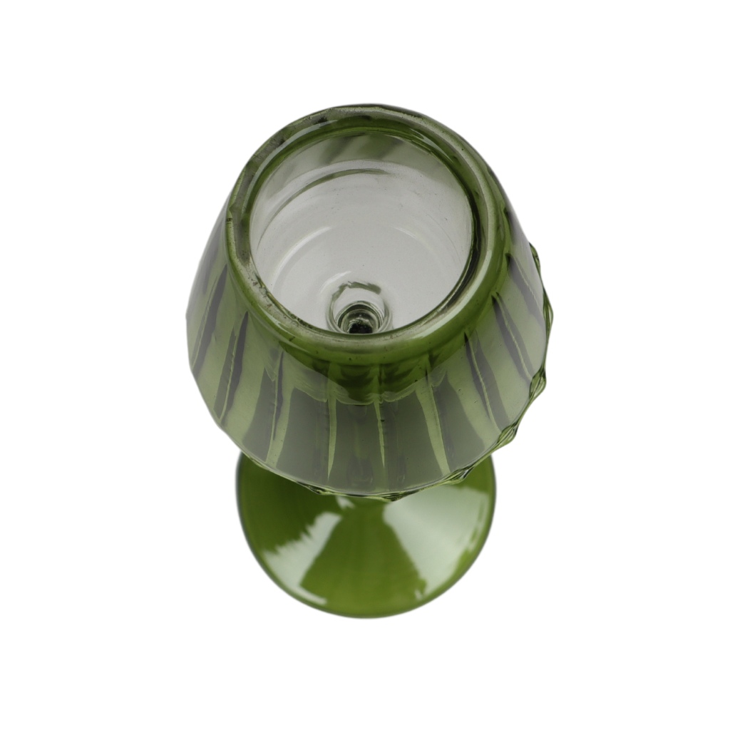 Glazen lamp groen 9 x 23 cm