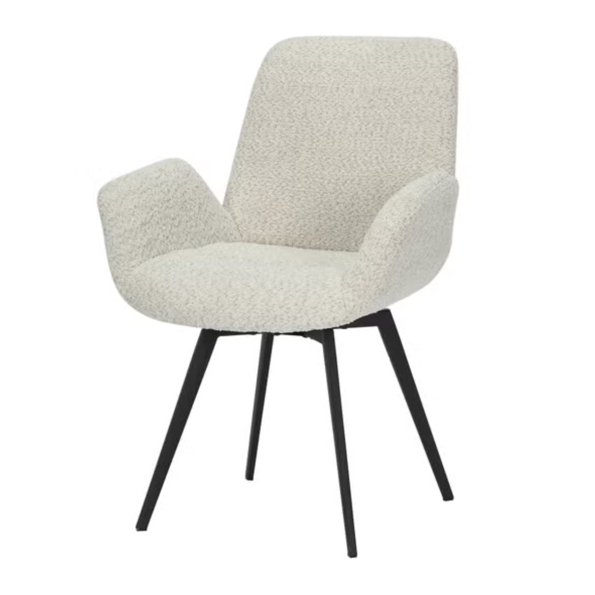 24Seven Eetkamerstoel Matteo Bouclé AR Offwhite 61 x 61 x 84 cm