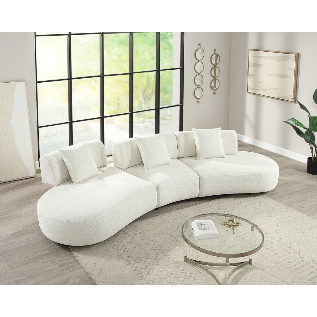 24Seven Bank Capri Vijfzits Zand 378 x 146 x 78 cm