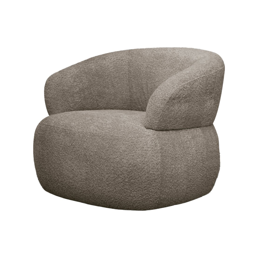 24Seven Draaifauteuil Positano Kaki Taupe 82.5 x 78.5 x 72.5 cm