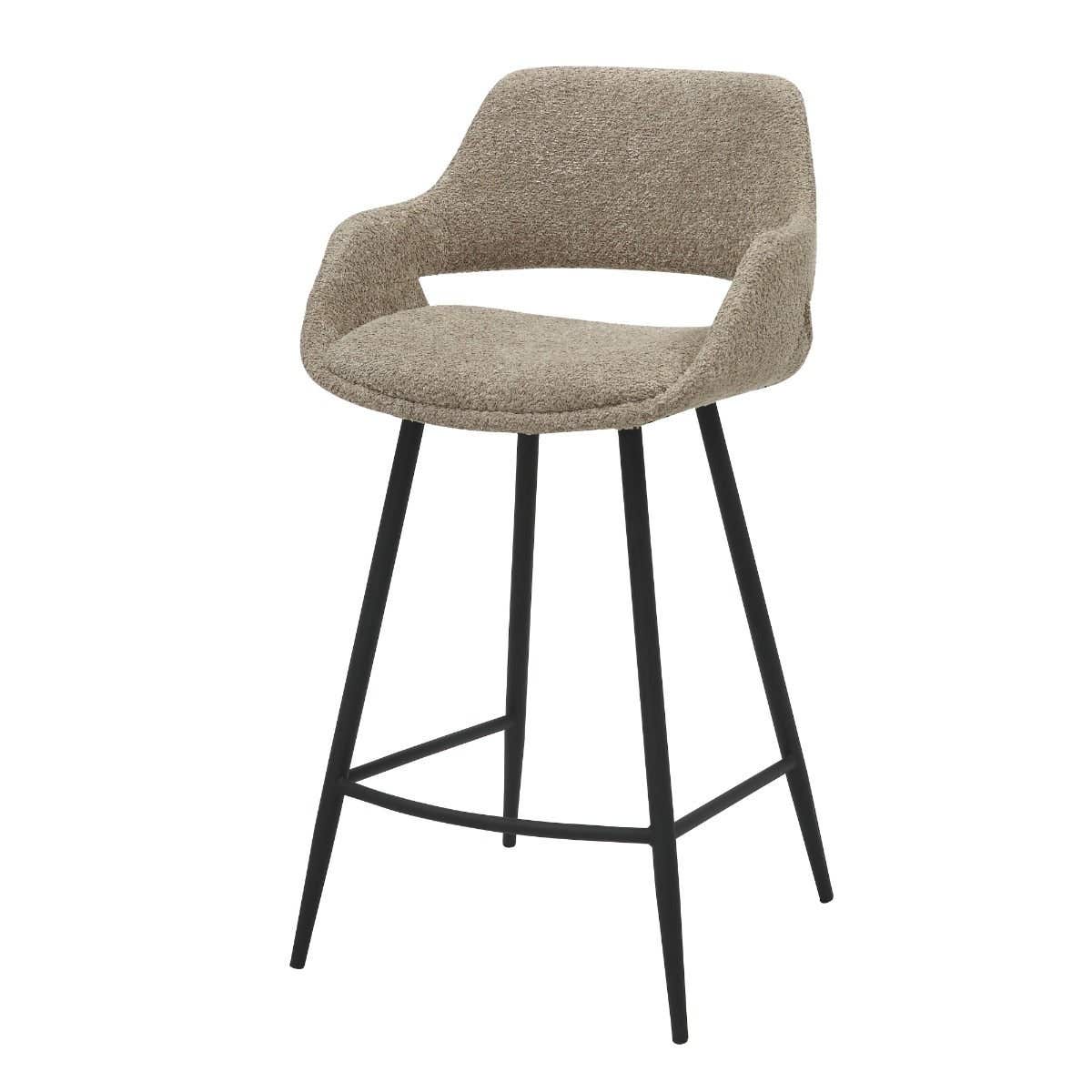 24Seven Barstoel Dario Bouclé Liver Beige 50 x 49 x 103 cm