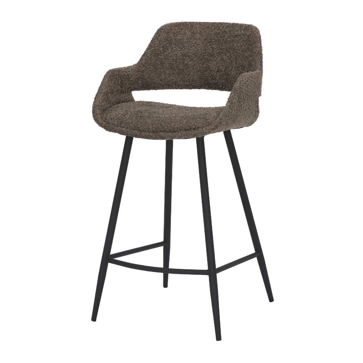 24Seven Barstoel Dario Bouclé Taupe 50 x 49 x 103 cm