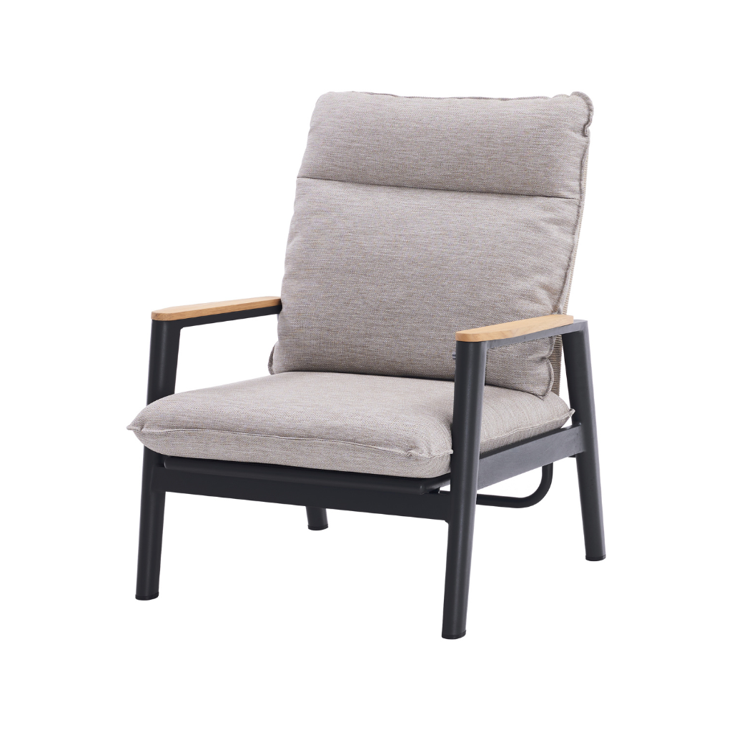 Royal Seasons Loungestoel Portland Zwart 79 x 86 x 92 cm