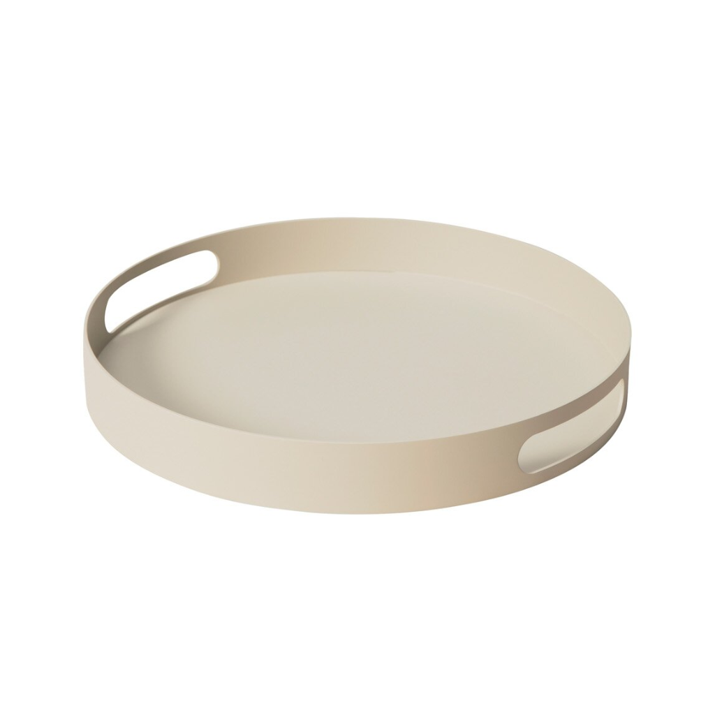 Royal Seasons Siësta dienblad rond beige 42 cm