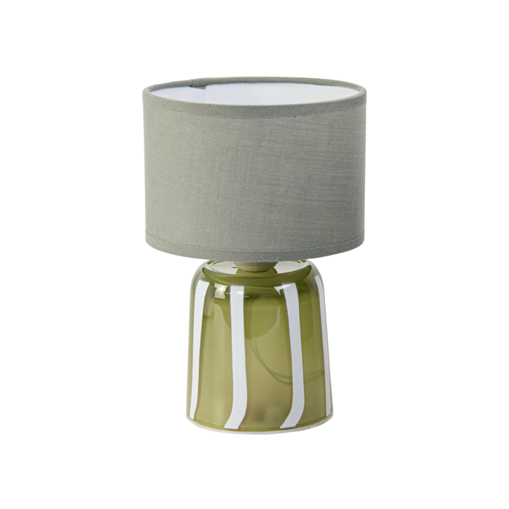 Lamp met kap groen 20 x 13.5 cm