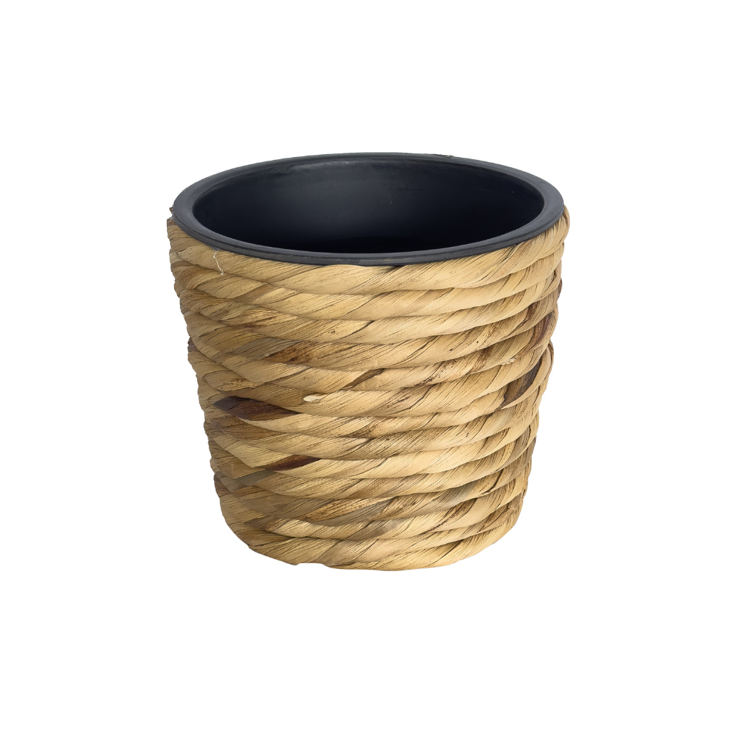 Pot twisted weave natural D 16 x H 14