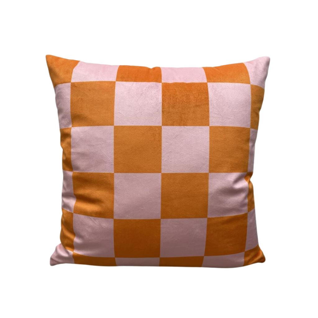 Kussen Liva oranje roze 45 x 45 cm