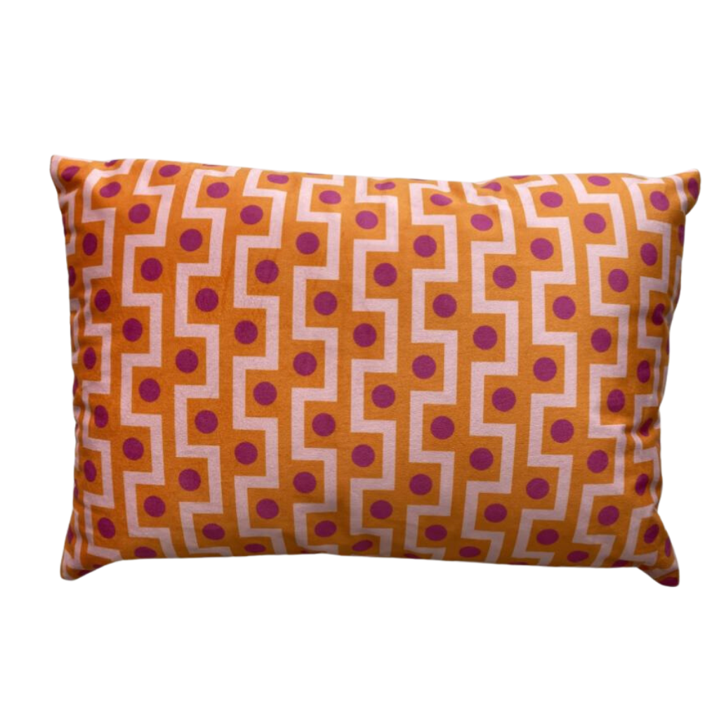 Kussen Ivy oranje roze 35 x 50 cm