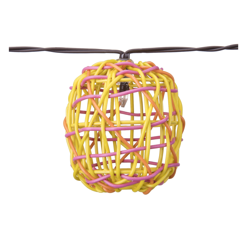 Solar lichtsnoer ovaal gekleurd 10 lampjes 6 x 6,5 cm