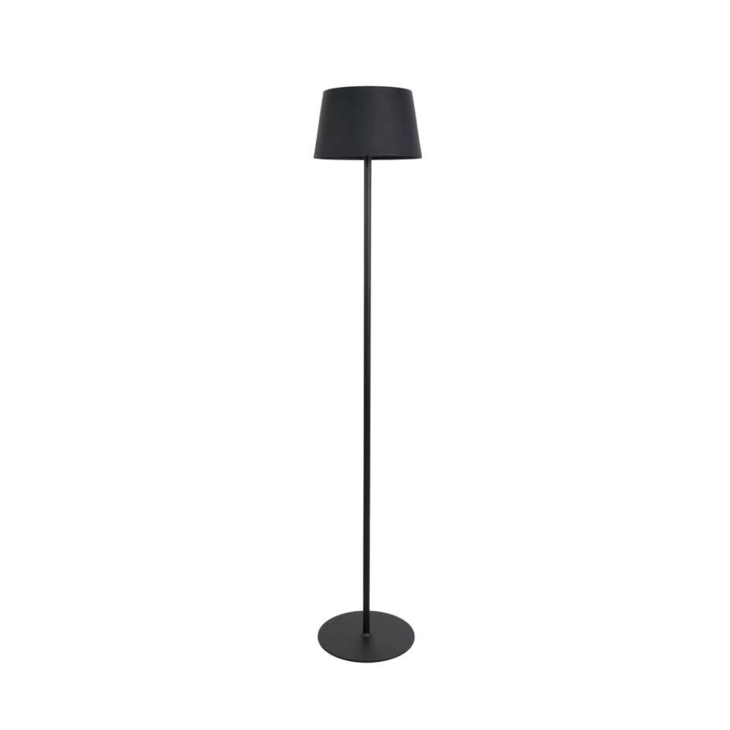 Vloerlamp LED mat zwart oplaadbaar 28 x 160 cm