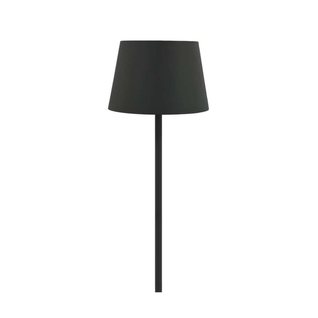 Vloerlamp LED mat zwart oplaadbaar 28 x 160 cm
