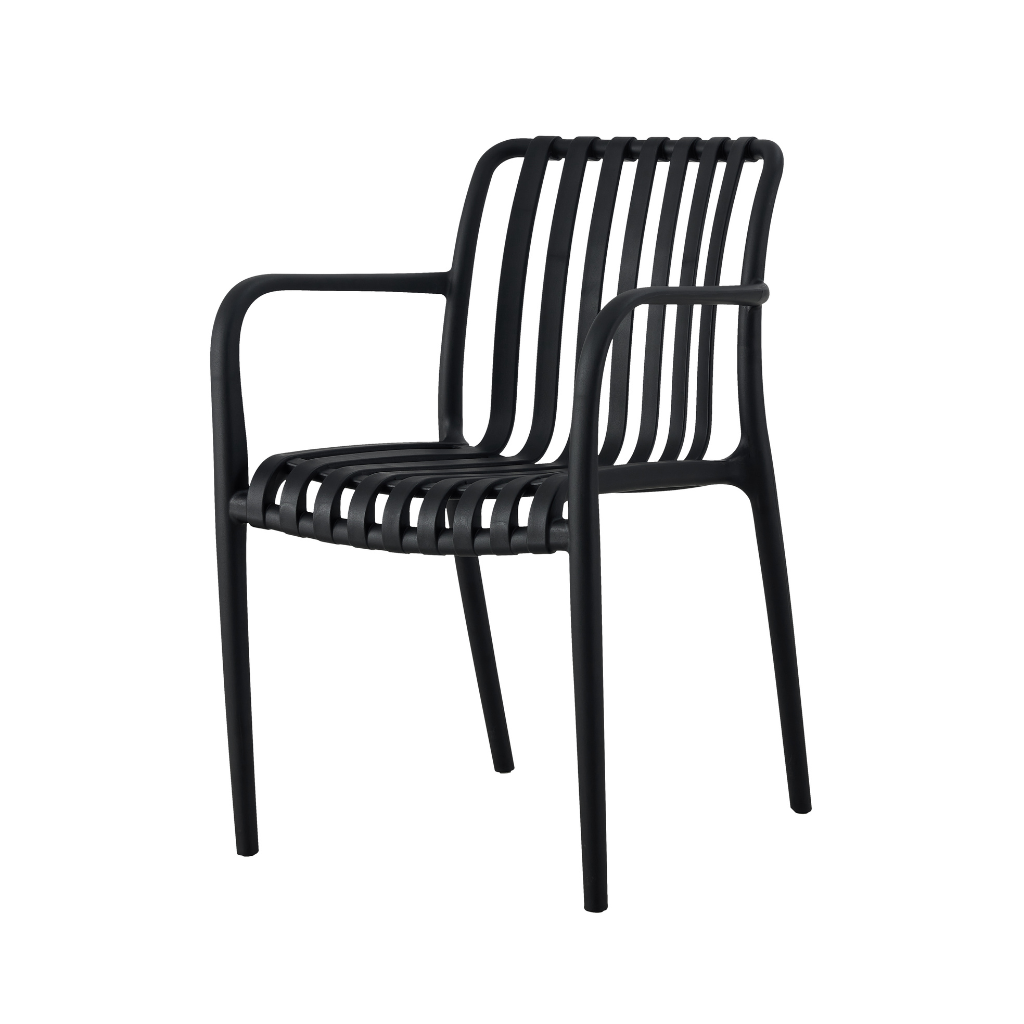 Ease up Eettafelstoel Levi Zwart met Armleuning 55 x 59 x 81 cm