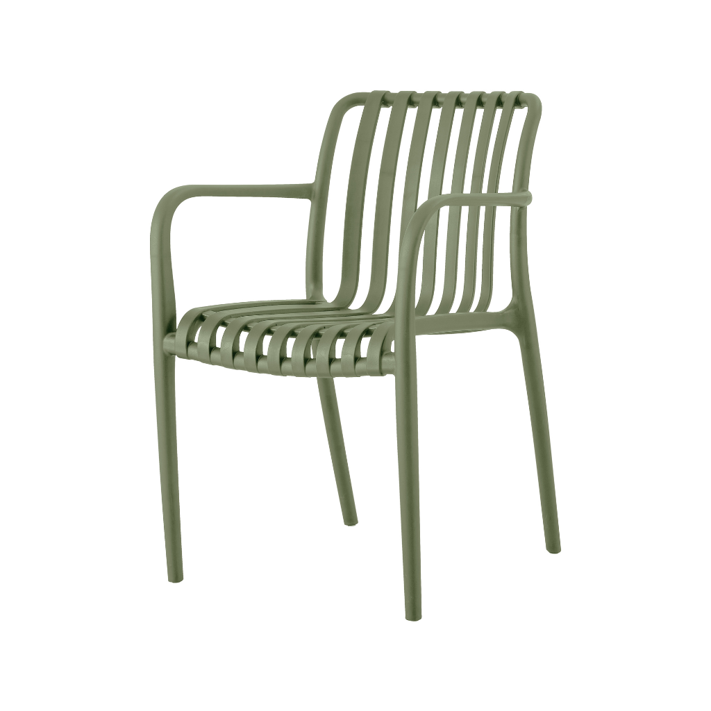 Ease Up Levi tuinstoel sage groen kunststof met armleuning