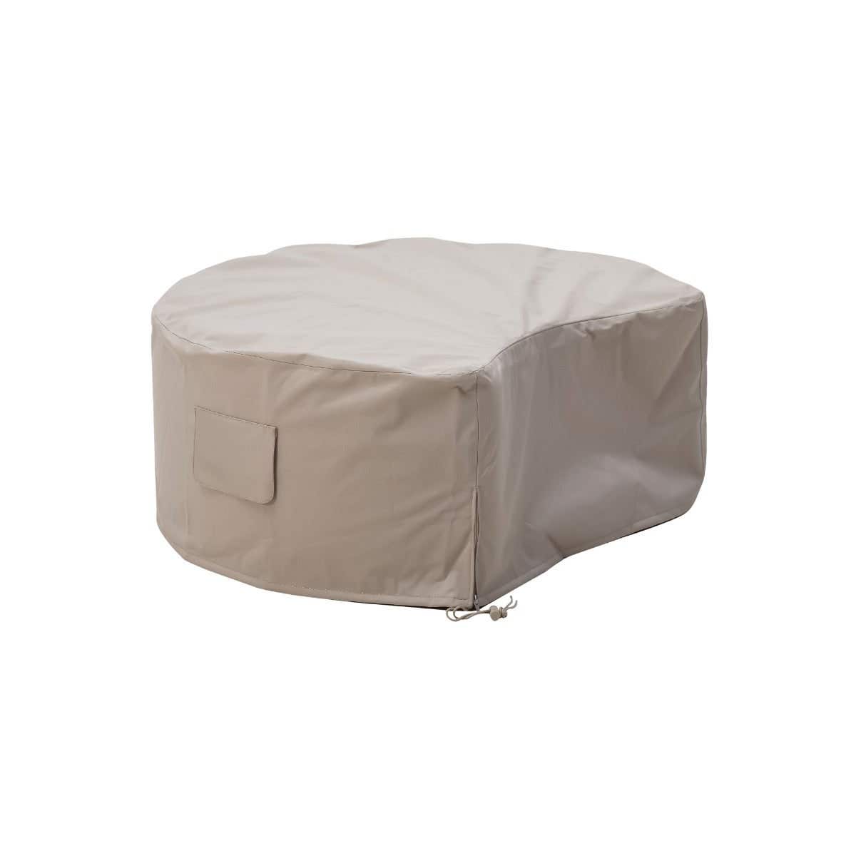 Royal Seasons Siësta beschermhoes voor poof halve maan beige