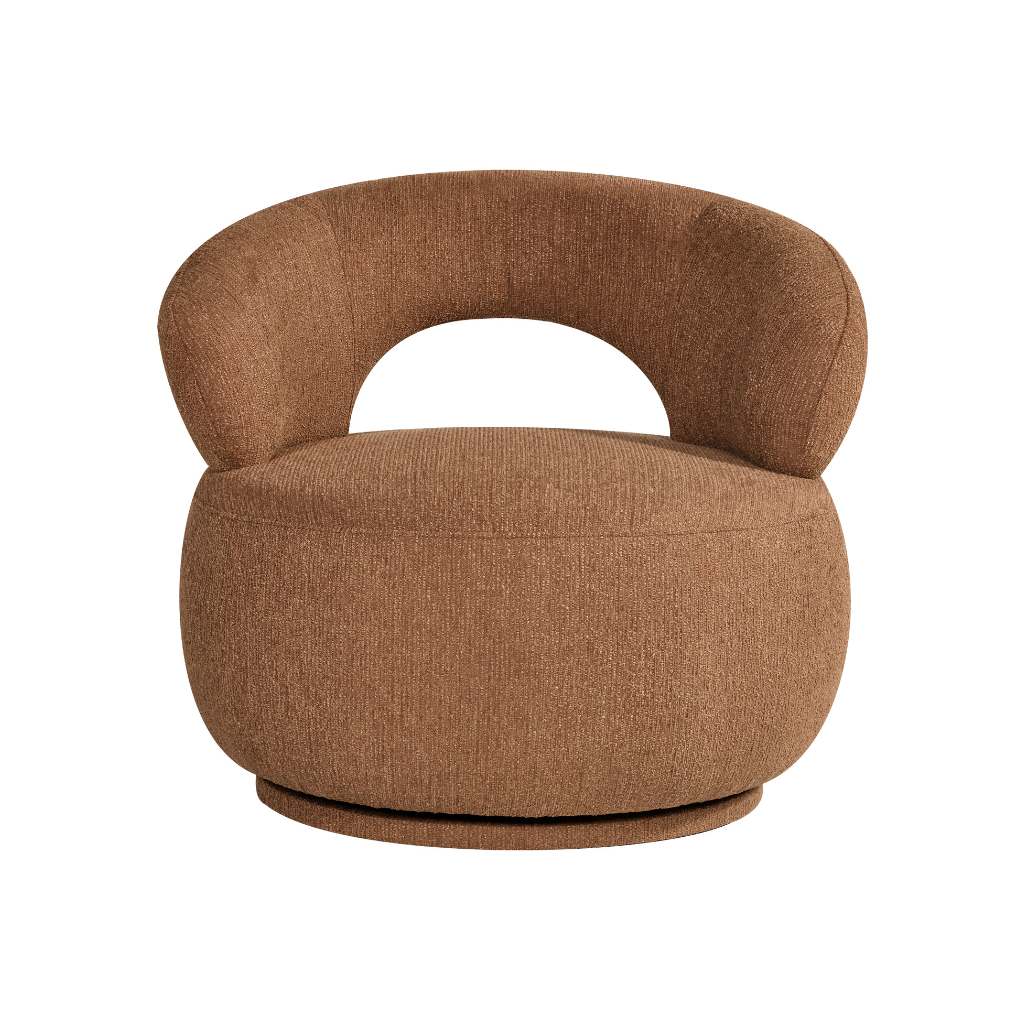 24Seven Draaifauteuil Faro Brick Geel 81 x 82,5 x 75,5 cm