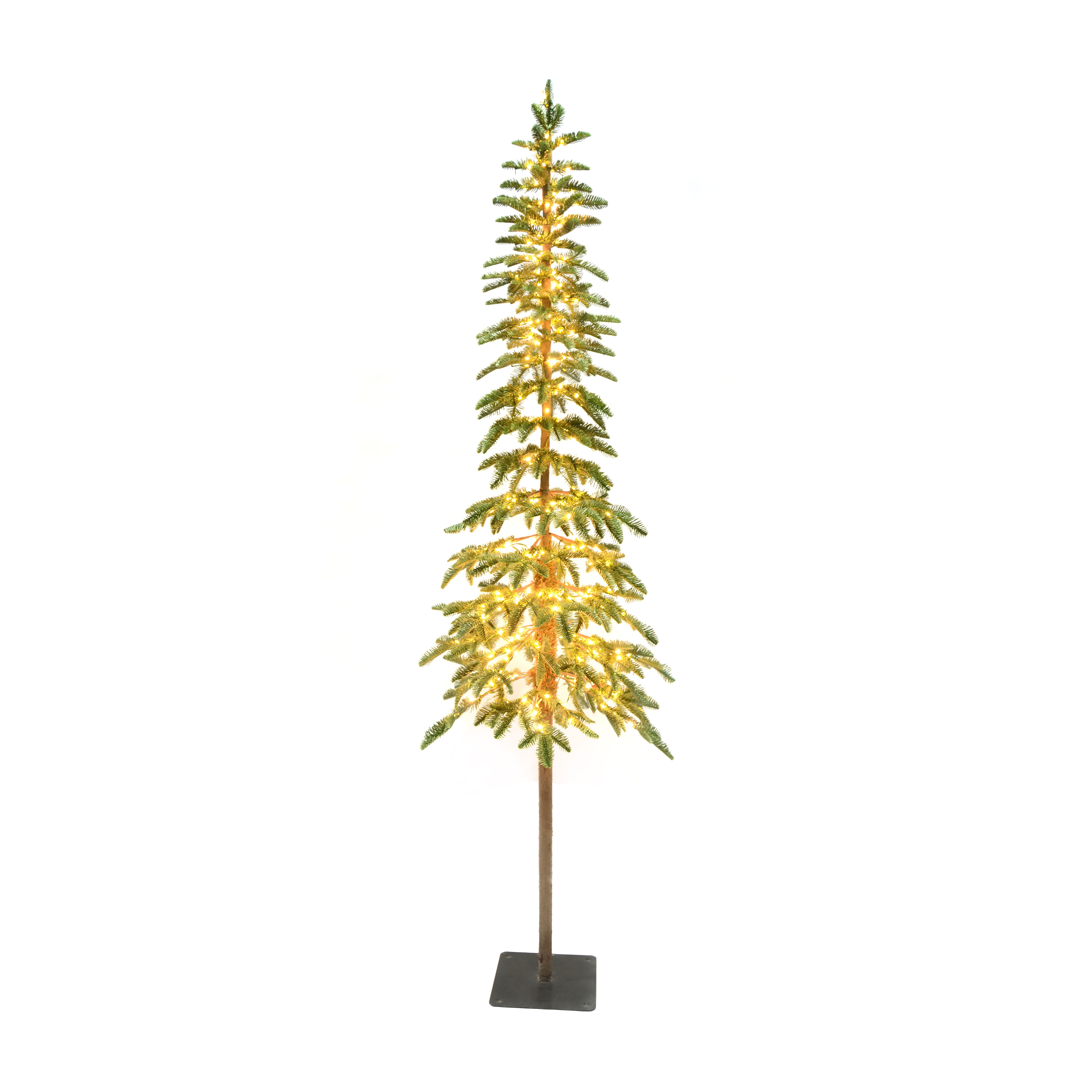 Evergreen kunstkerstboom mountain met verlichting en dimmer 210 x 60 cm