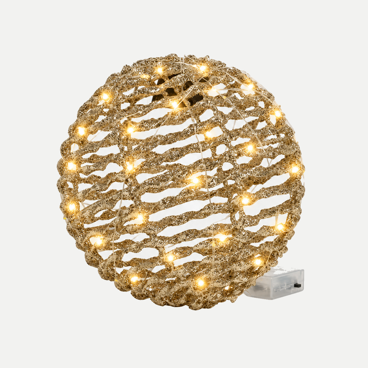 De Bosrand Verlicht Kerstfiguur Lichtbol Warm Wit 30 Lampjes 20 cm