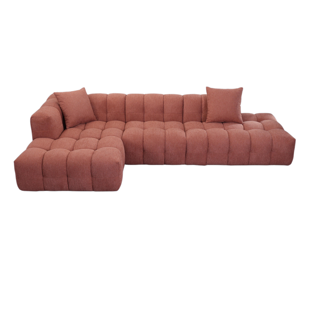 24Seven Hoekbank Maia Brick Rood 312 x 103/166 x 70 cm