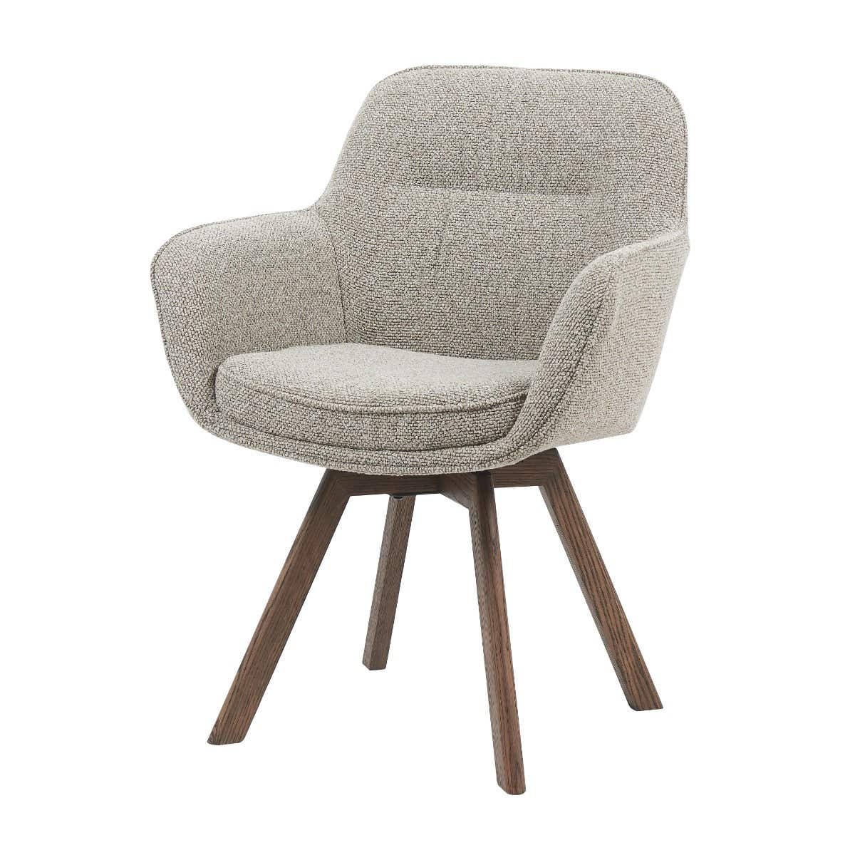 24Seven Seven Draaibare Eetkamerstoel Rocco Taupe 62,5 x 64,5 x 86 cm