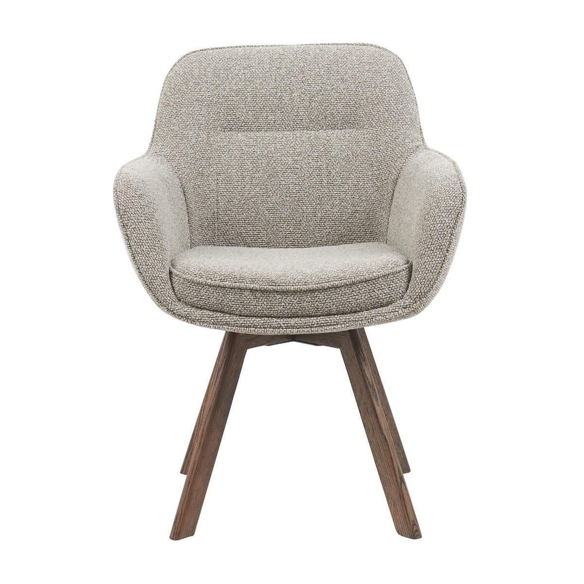 24Seven Seven Draaibare Eetkamerstoel Rocco Taupe 62,5 x 64,5 x 86 cm