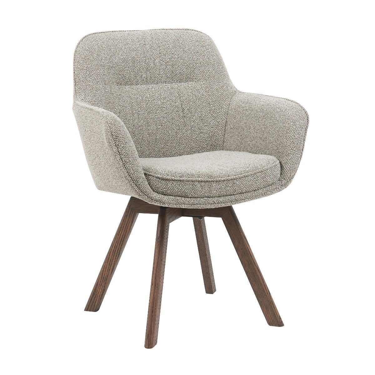 24Seven Draaibare eetkamerstoel Rocco taupe