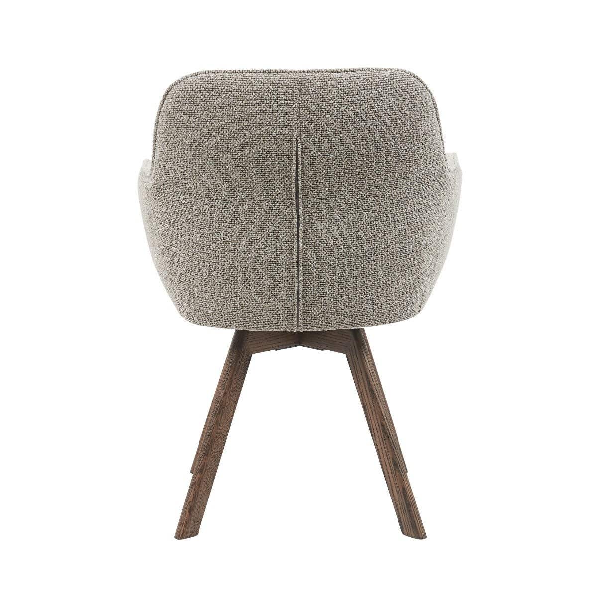 24Seven Seven Draaibare Eetkamerstoel Rocco Taupe 62,5 x 64,5 x 86 cm