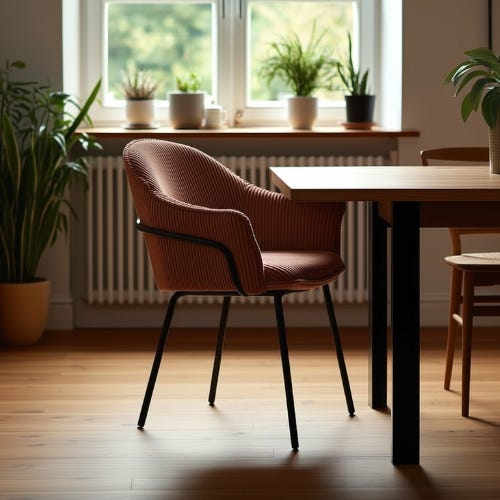 24Seven Seven Eetkamerstoel Ciro Auburn Koper 66 x 64 x 83 cm