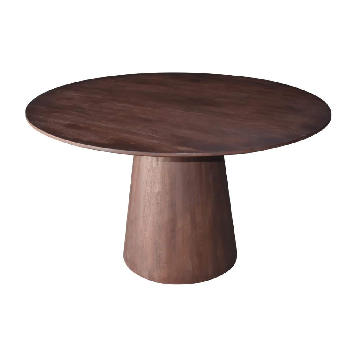 24Seven Seven Tafel Hamar Rond Walnut Bruin 130 x 76 cm