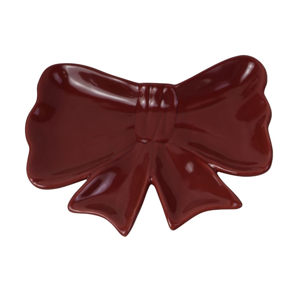 Schaaltje strik burgundy 14.5 x 11 cm