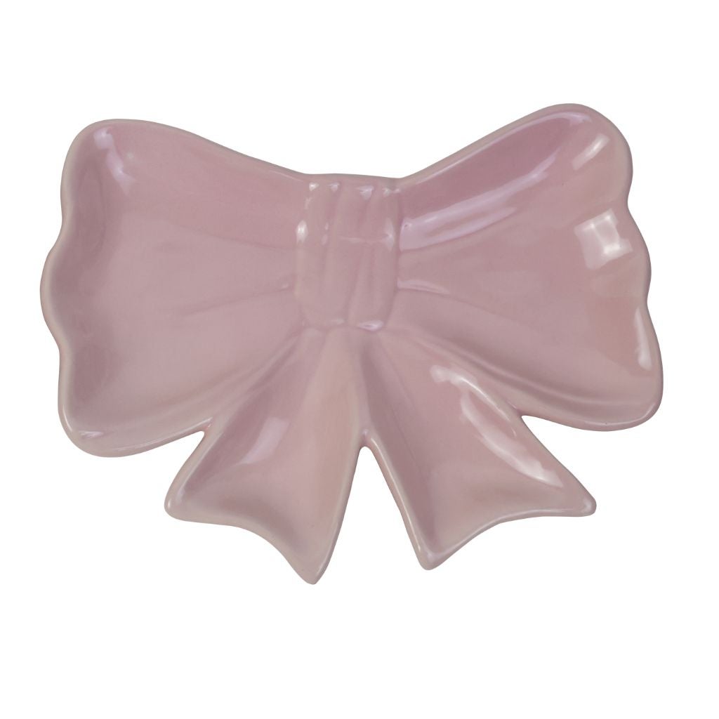 Schaaltje strik pink 21 x 16.5 cm