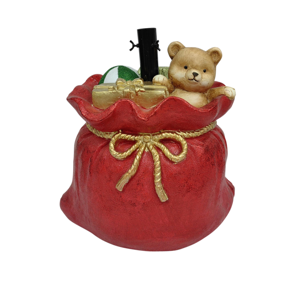 Kerstboomstandaard zak met beer 41 x 31 x 42 cm