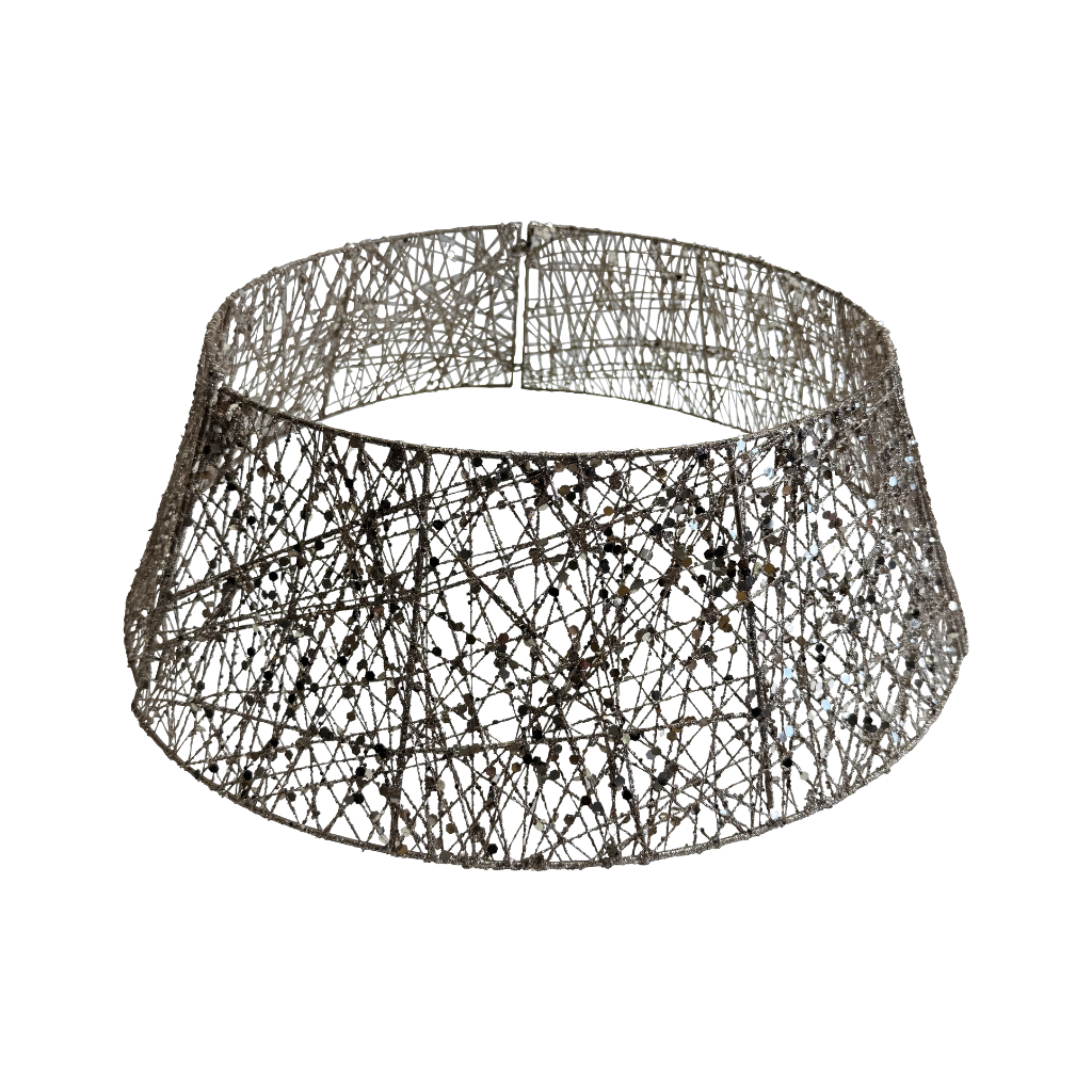 Glitter kerstboomrok champagne 60 x 20 cm