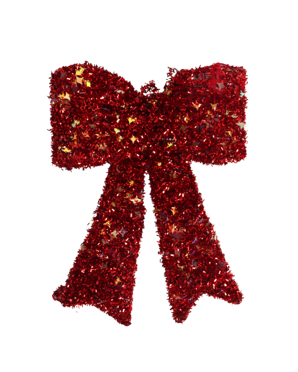 Strik glitter 10 LED lampjes champagne 18 x 23 cm