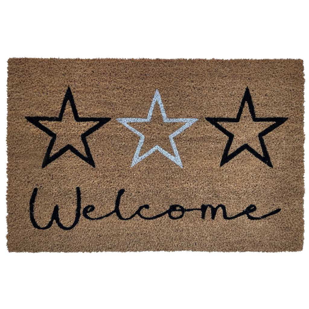 Deurmat kokos Welcome stars 40 x 60 cm