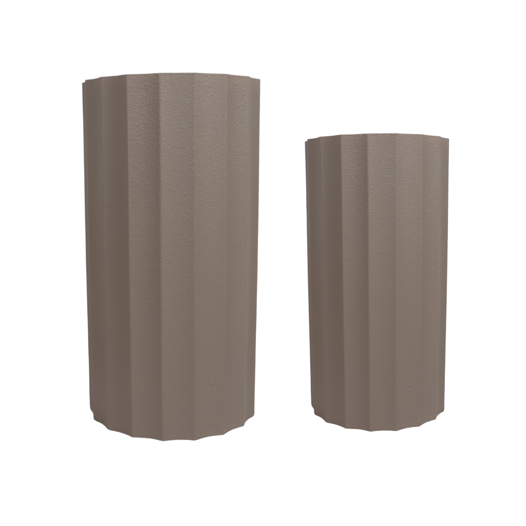 Zuil Art mocha 2 stuks 20 x 51 + 34 x 66 cm