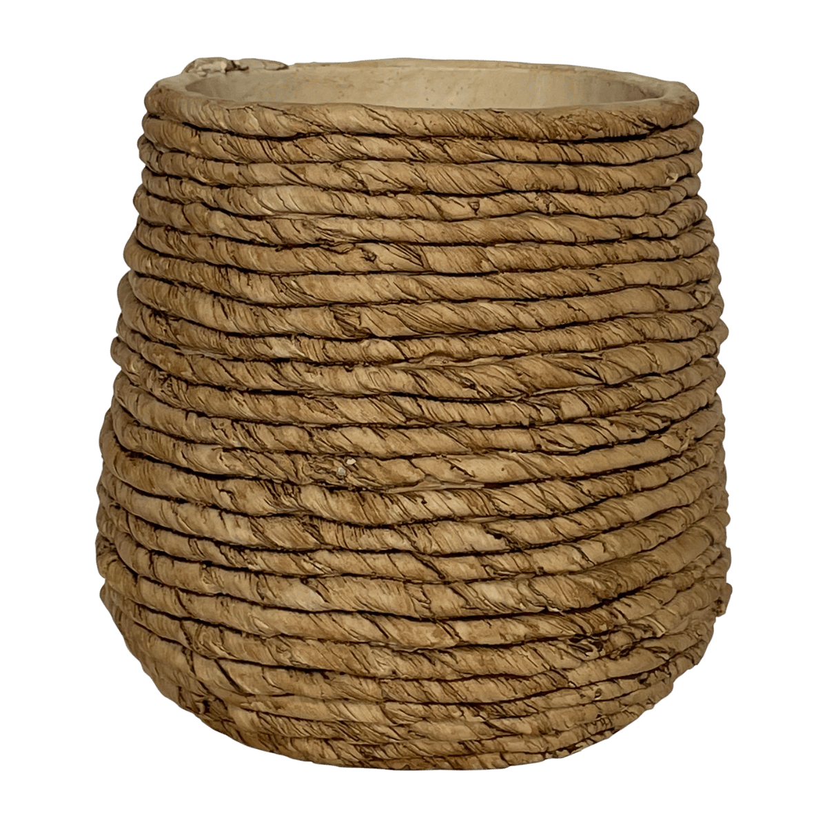 De Bosrand Pot Basket Woven Naturel 20.5 x 20 cm