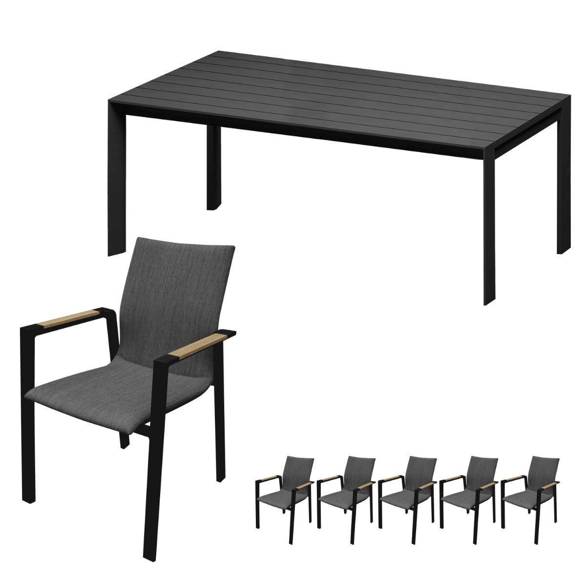 Royal Seasons Detroit dining set 6 personen