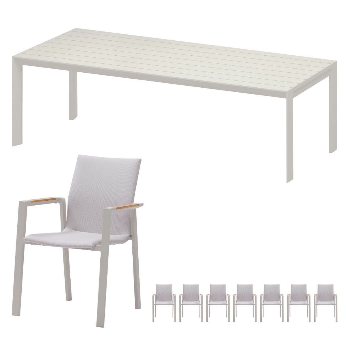 Royal Seasons Diningset 8-zits Solare Wit