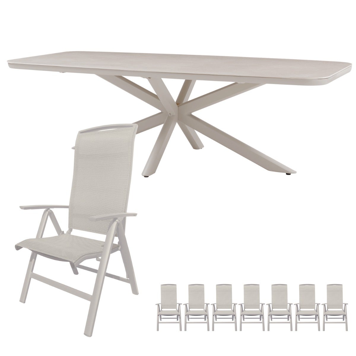 Royal Seasons La Palma dining set zand 6 personen