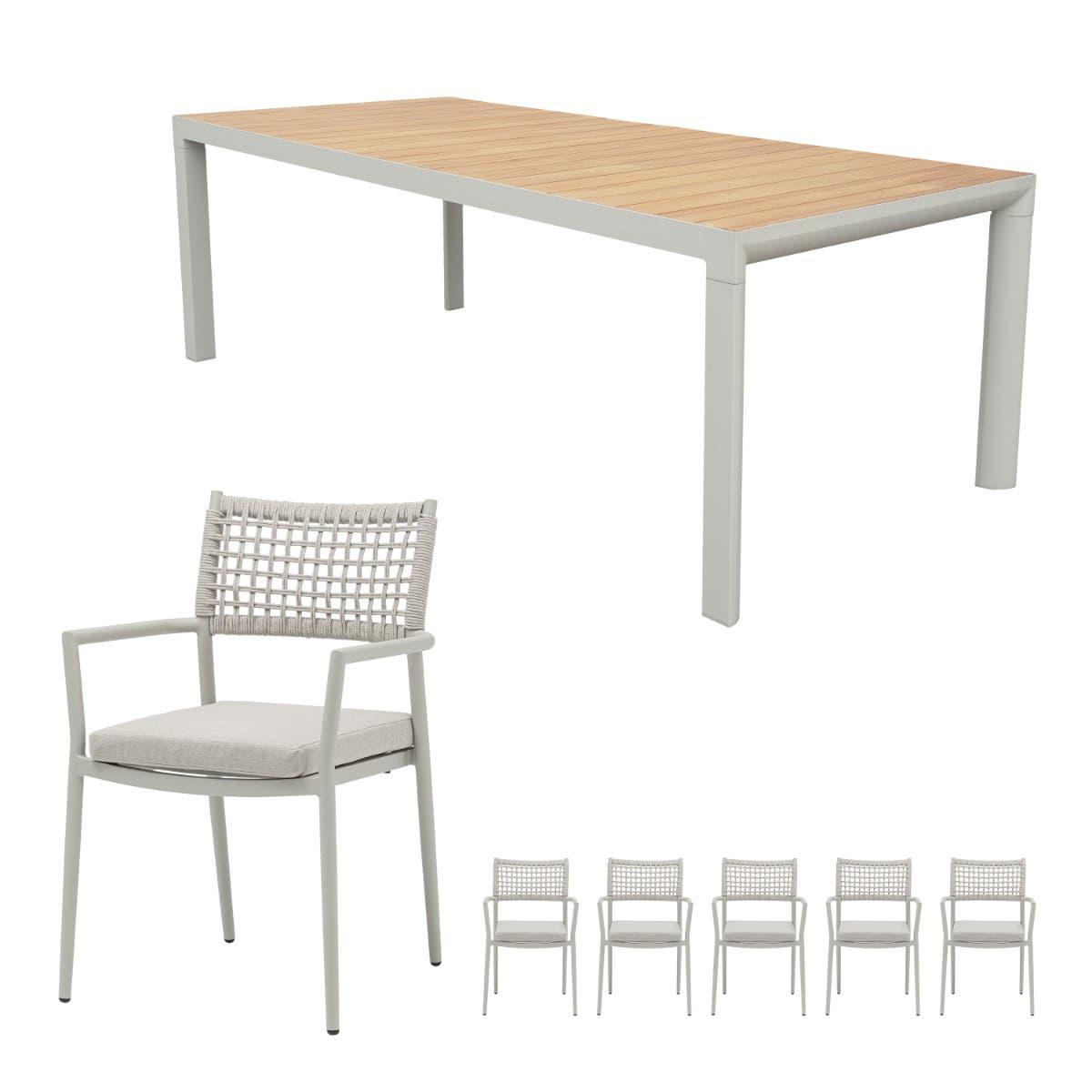 Royal Seasons Diningset 6-zits Liv Zand