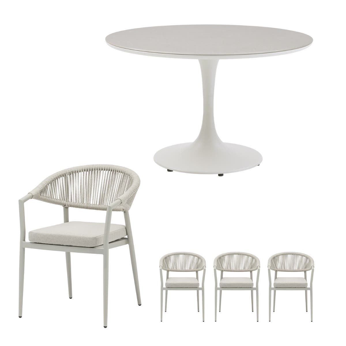 Royal Seasons Diningset 4-zits Bo Zand