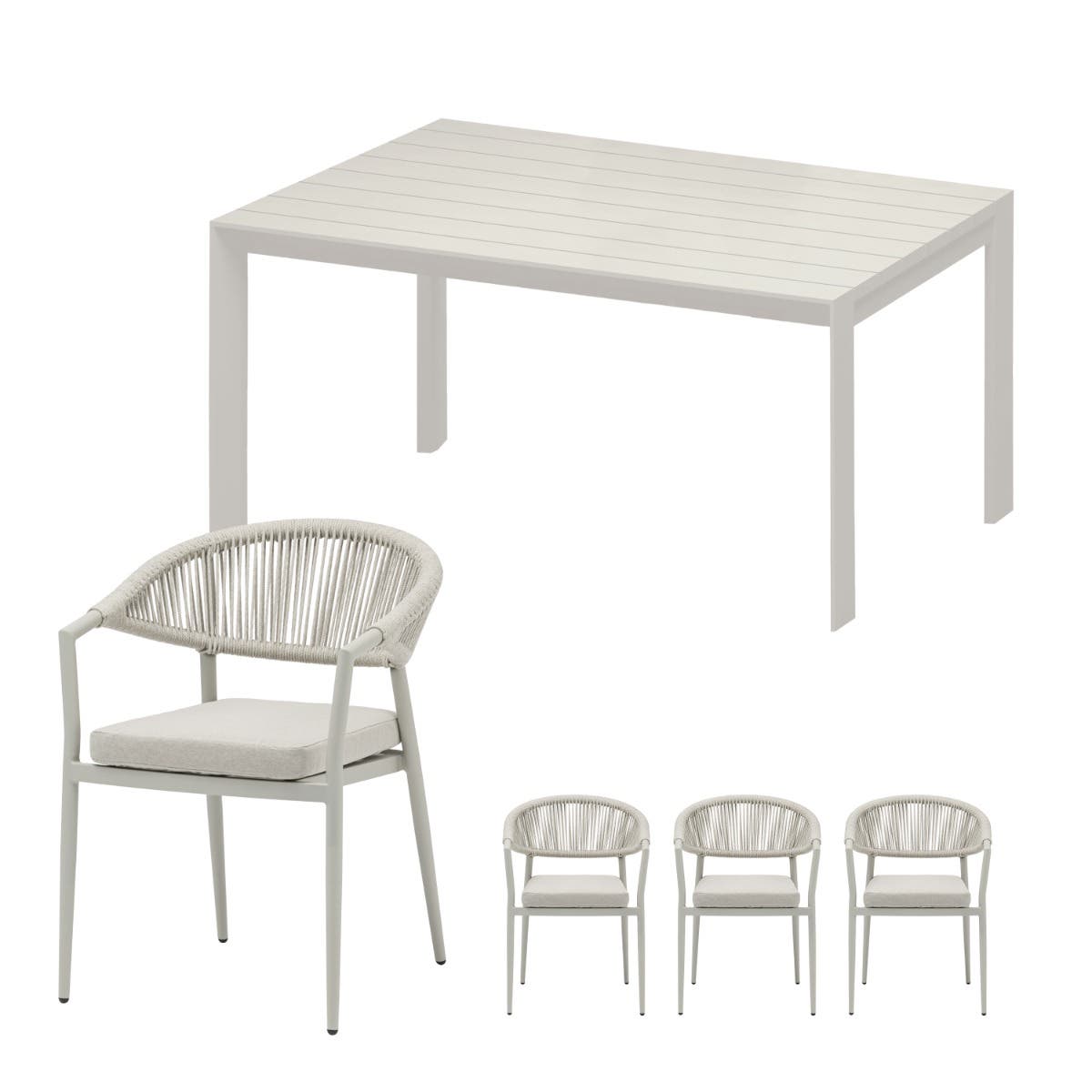 Ease up Diningset 4-zits Bo Zand