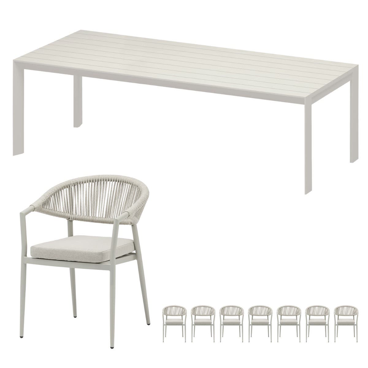 Ease up Diningset 8-zits Bo Zand