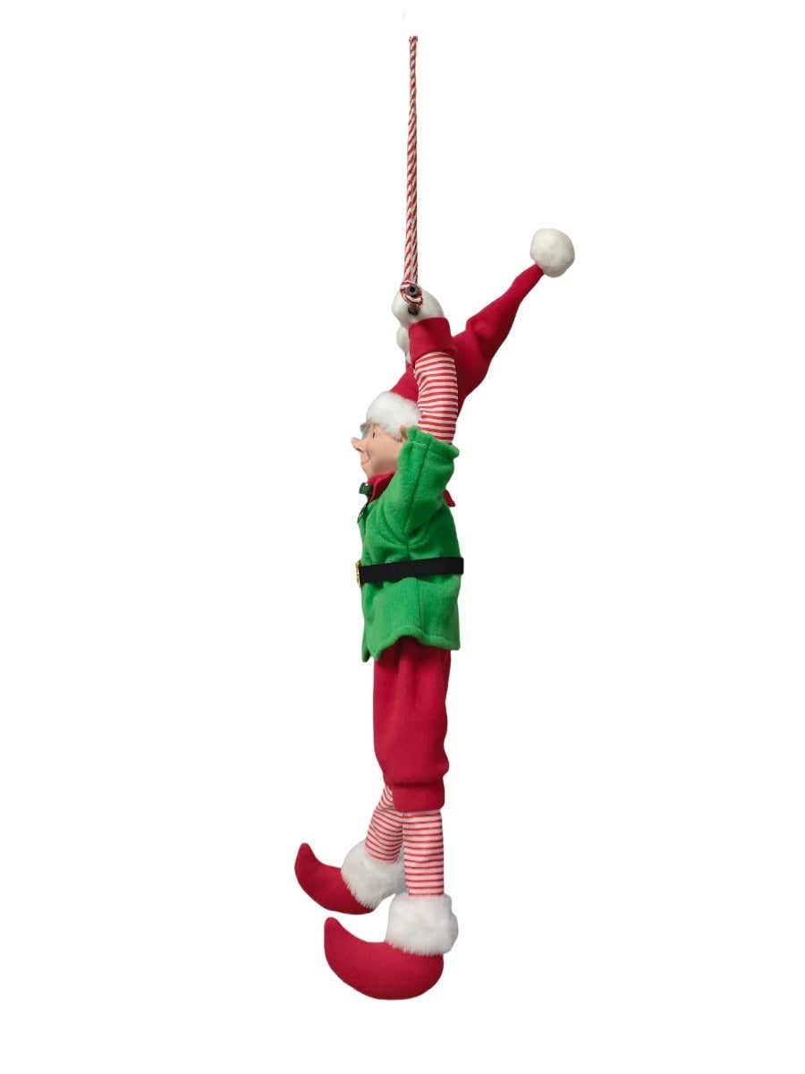 Kerstelf hangend bewegende animatiepop 65 cm