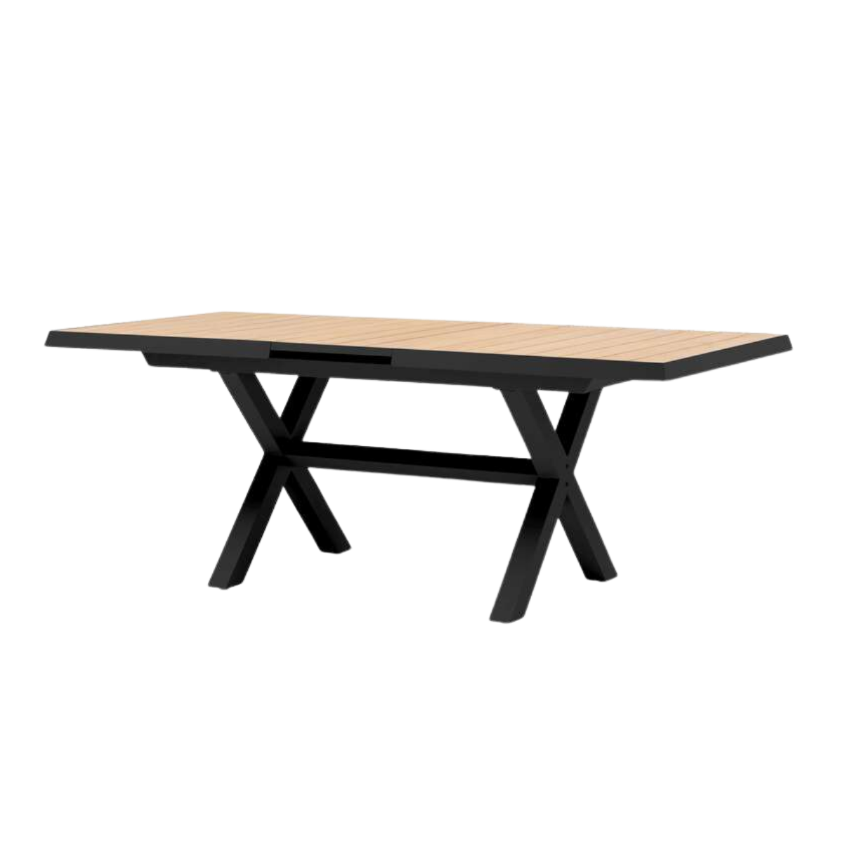 Royal Seasons Tafel Uitschuifbaar Bahia Zwart 163/203 x 93 cm