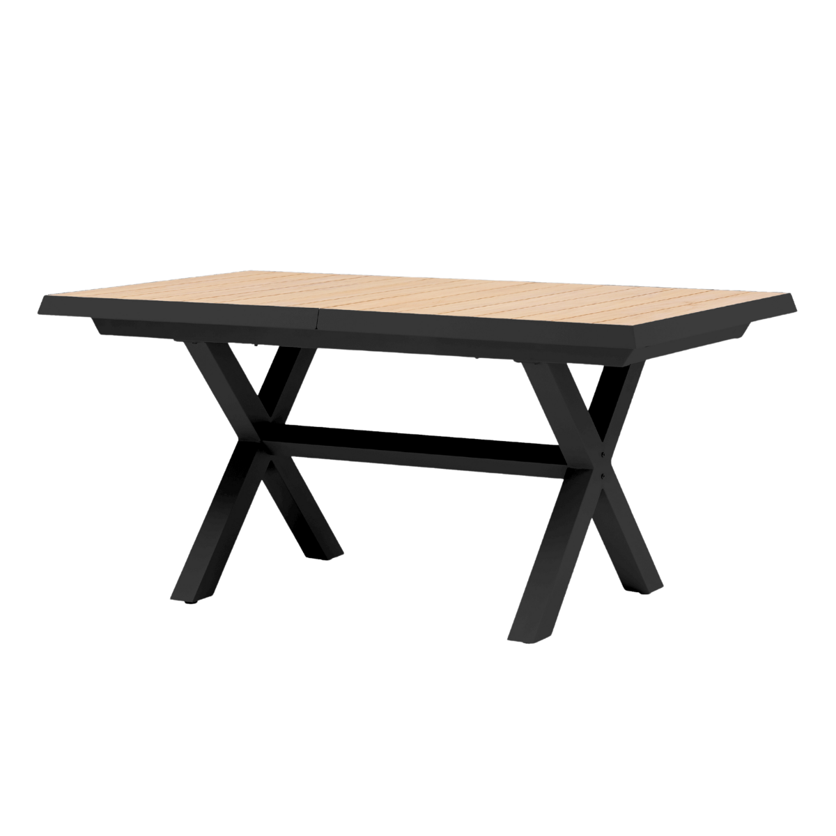 Royal Seasons Tafel Uitschuifbaar Bahia Zwart 163/203 x 93 cm