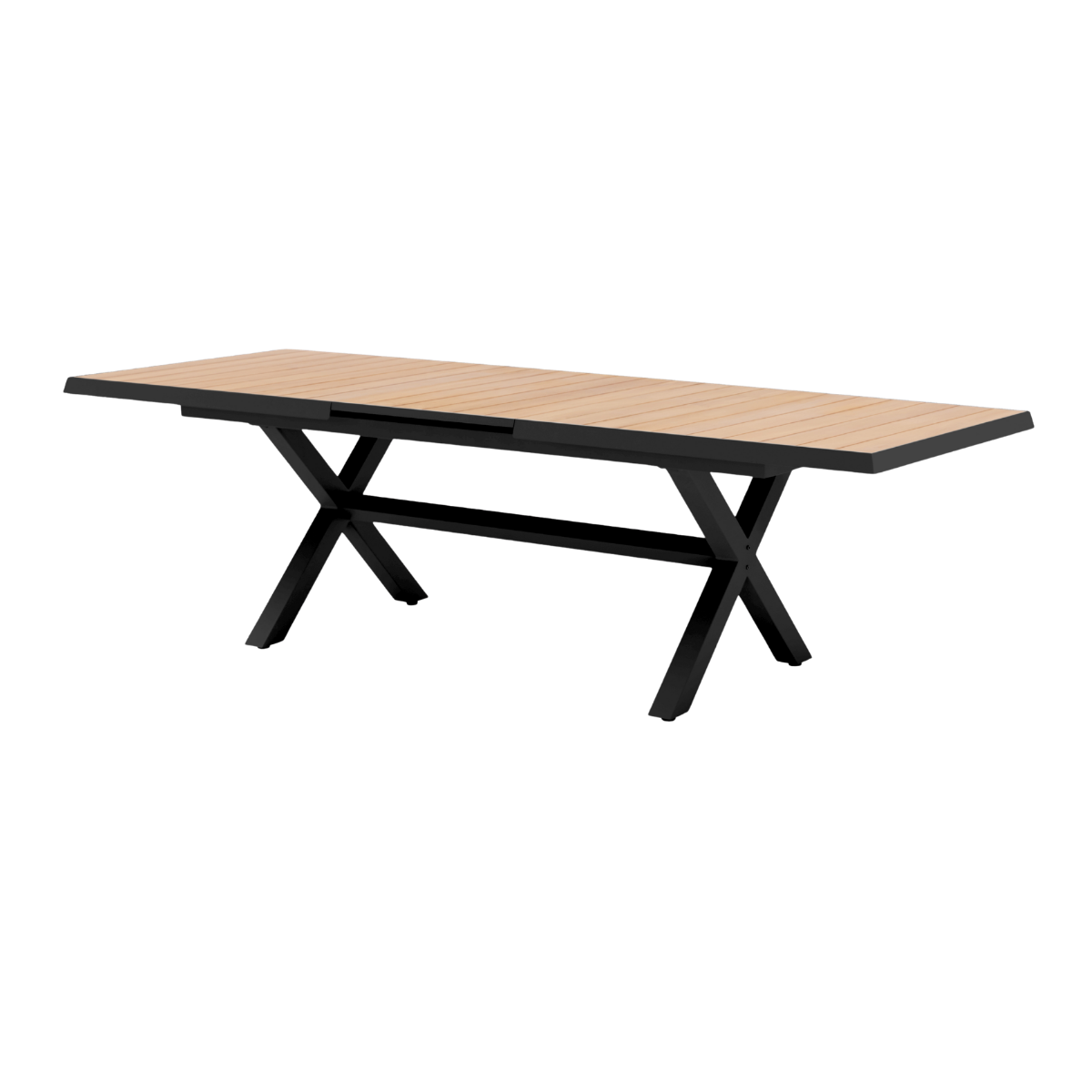 Royal Seasons Tafel Uitschuifbaar Bahia Zwart 204/264 x 100 cm