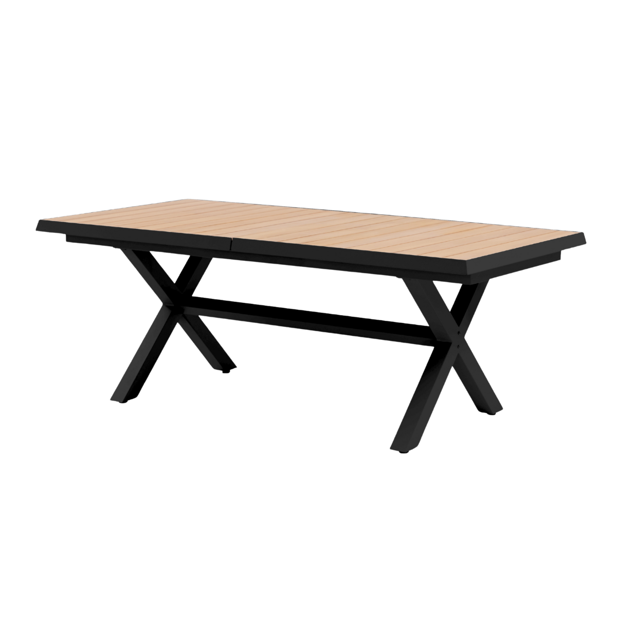 Royal Seasons Tafel Uitschuifbaar Bahia Zwart 204/264 x 100 cm