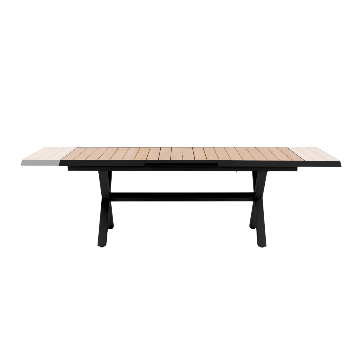 Royal Seasons Tafel Uitschuifbaar Bahia Zwart 204/264 x 100 cm