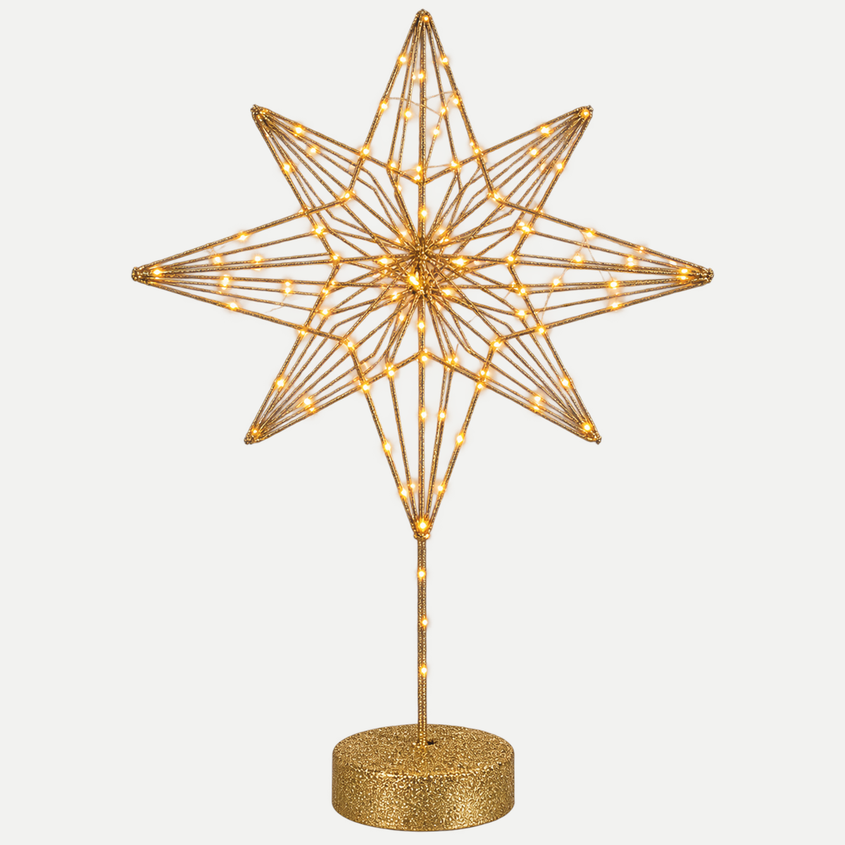 Ster LED goud op voet 48 cm